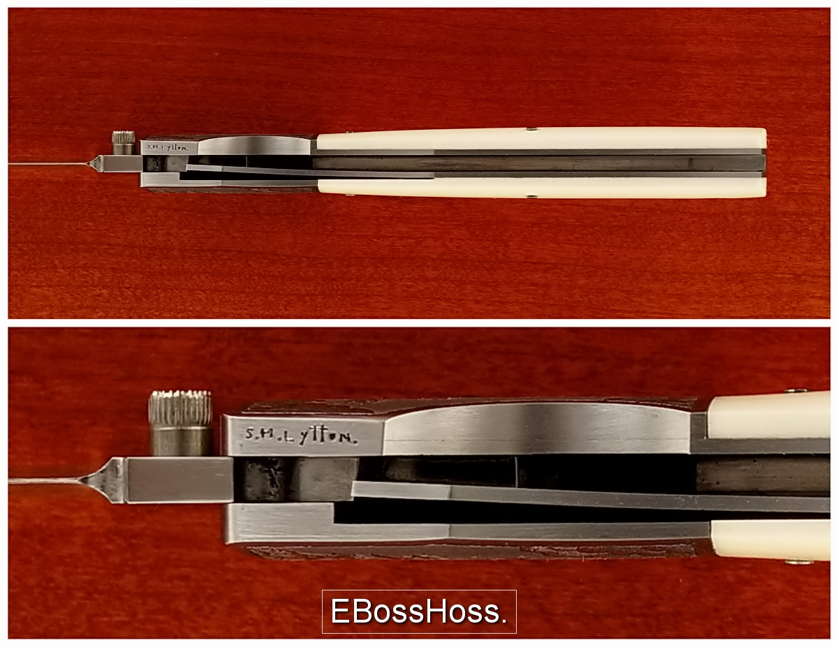 Jess Horn Large Ivory Linerlock Fighter